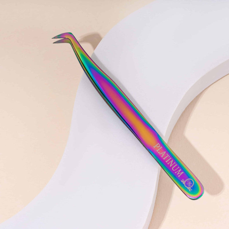 Tweezers for Eyelash Extensions VT 25 Plasma multicolor PLATINUM Multicolor Collection