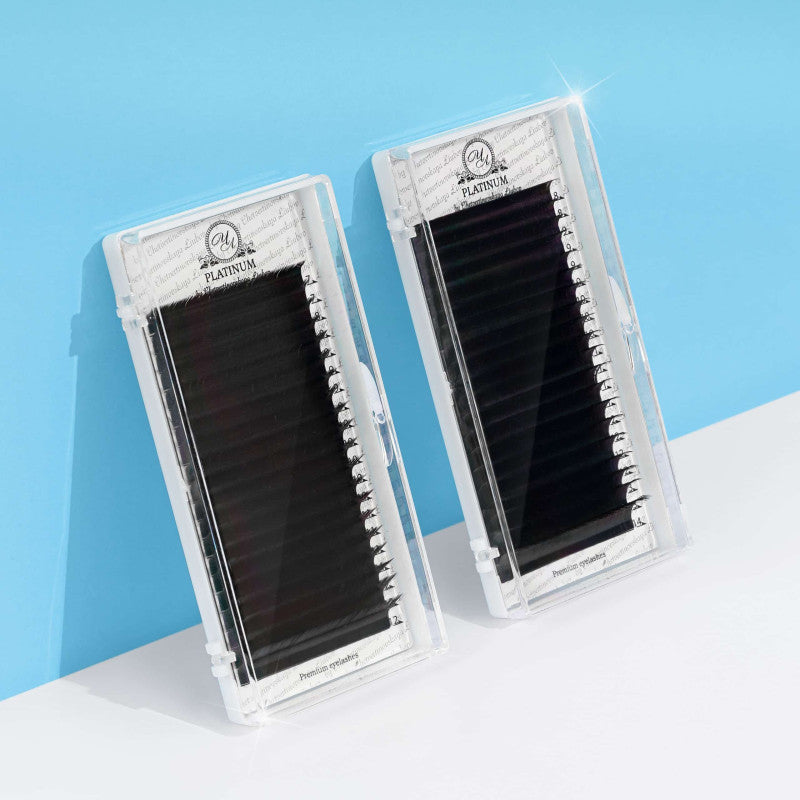 Eyelash Extensions Black PLATINUM 20 lines Сurl L 0.07 10mm