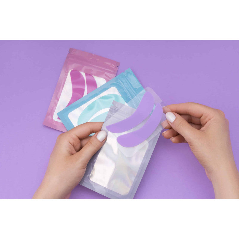 Reusable Silicone Under Eye Pads PLATINUM for Lash Lamination and Extensions – 1 Pair violet