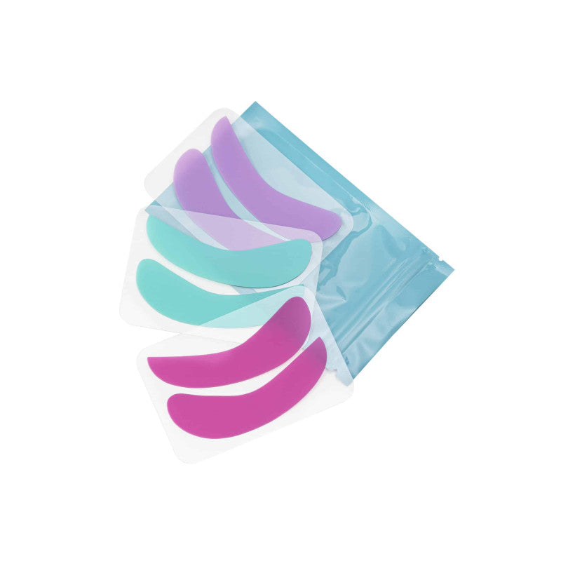 Reusable Silicone Under Eye Pads PLATINUM for Lash Lamination and Extensions – 1 Pair violet