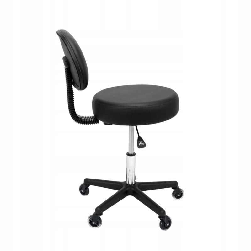 Cosmetic Stool with Backrest PLATINUM