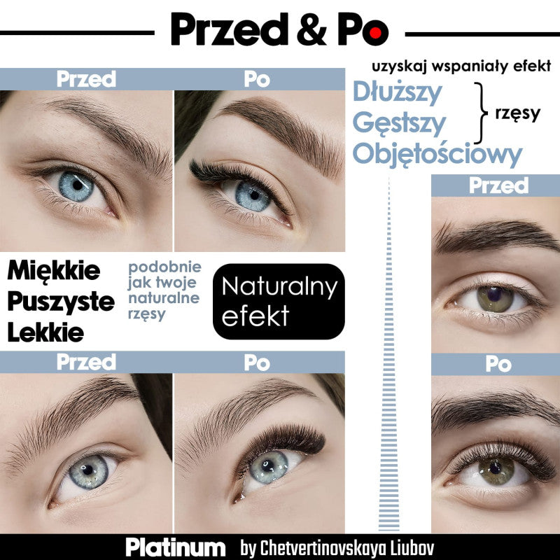 Eyelash Extensions Dark Choco PLATINUM 20 lines Сurl С 0.07 10mm