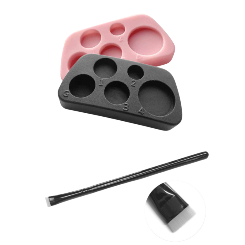 PLATINUM Lash &amp; Brow Lifting Set – Pink Silicone Palette + Lifting Brush